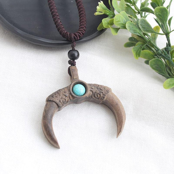 Lune Turquoise Pendant Necklace - Tree Treasures