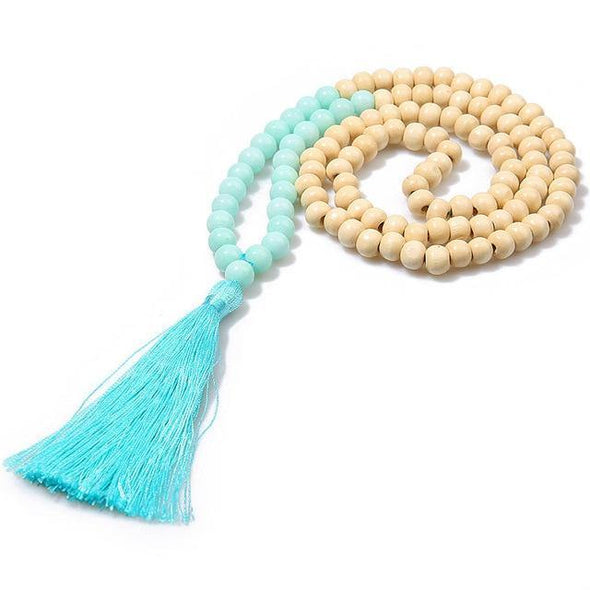 Glacier Ice Mala Meditation Necklace - Tree Treasures